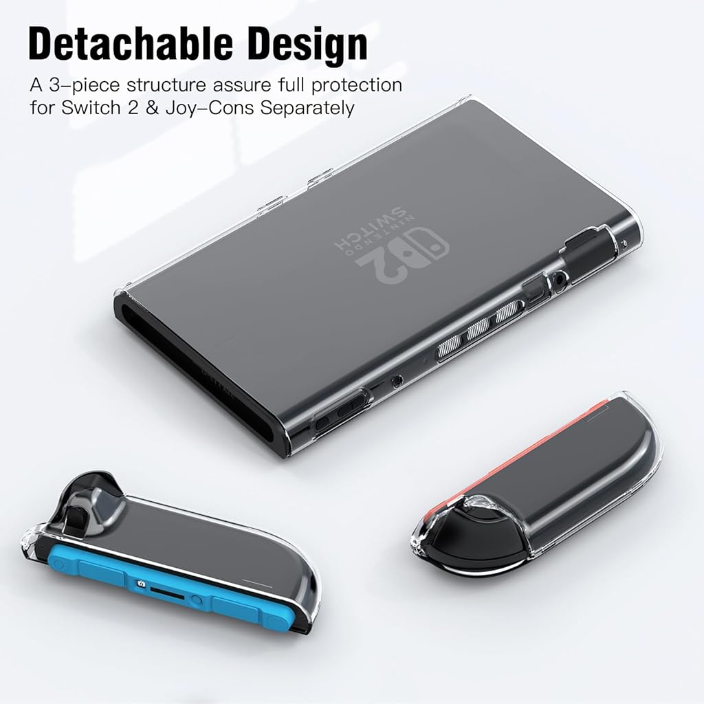 ZORBES® Transparent Protective Grip Case Compatible with 2025 Nintendo Switch 2, Anti-Scratch, Hard PC Cover for Nintendo Switch 2 Console & Joy-Cons, Clear ZORBES® Transparent Protective Grip Case Compatible with 2025 Nintendo Switch 2, Anti-Scratch, Hard PC Cover for Nintendo Switch 2 Console & Joy-Cons, Clear